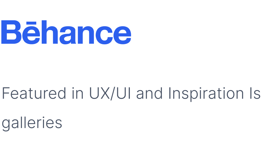 415Agency featured in Behance UX/UI Inspiration Gallery